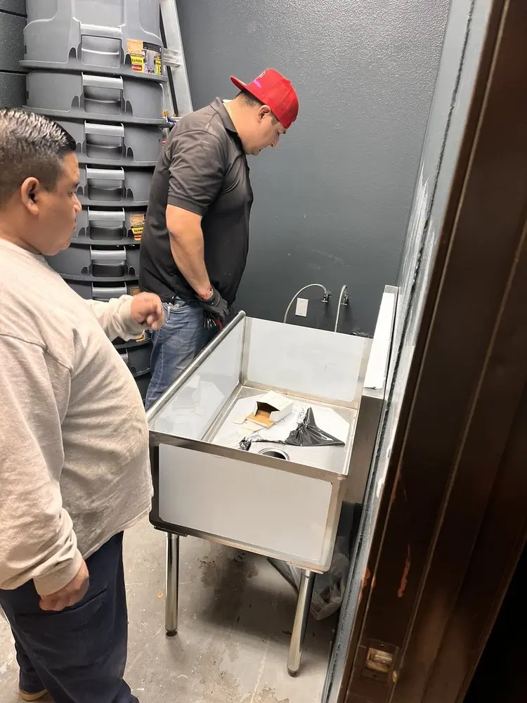 Commercial plumbing and sink installation in Covina